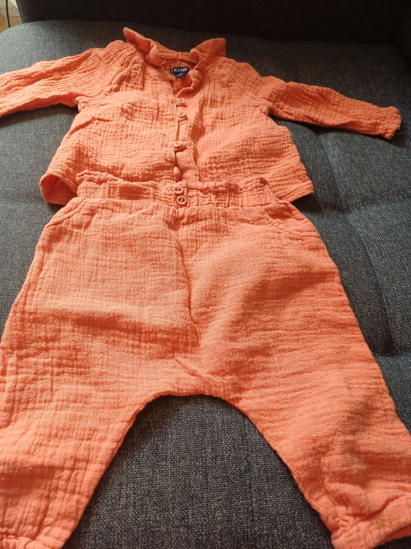Ensemble bébé fille orange 